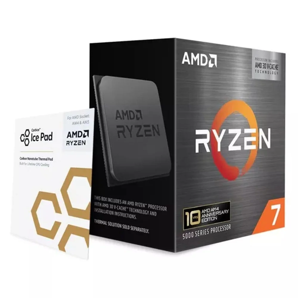 Processador Amd Ryzen 7 5800x3d Anniversary Edition, 3.4ghz (4.5ghz Turbo), 8-cores 16-threads, Am4, Sem Cooler, Sem Vídeo