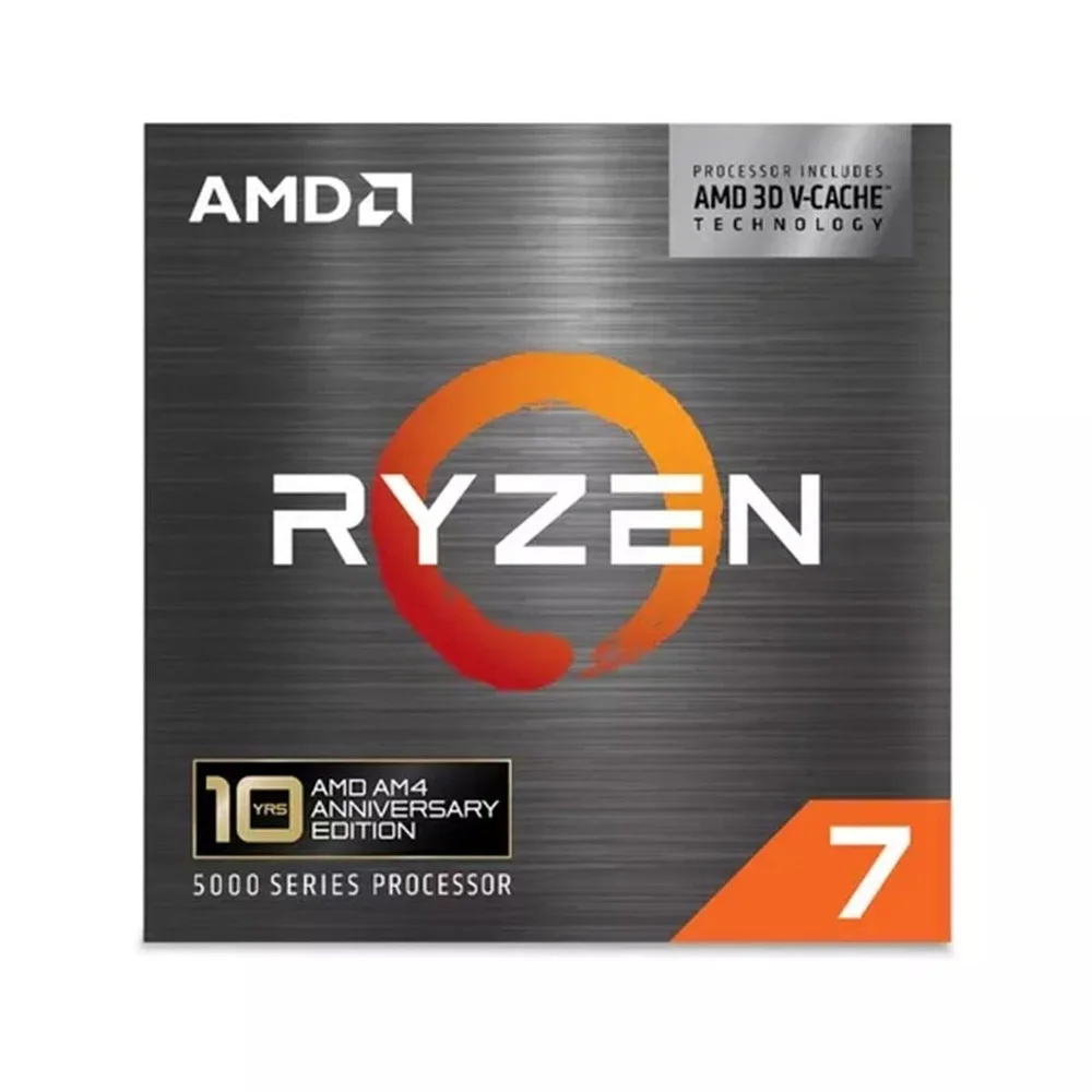 Imagem 2 de 5 do produto Processador Amd Ryzen 7 5800x3d Anniversary Edition, 3.4ghz (4.5ghz Turbo), 8-cores 16-threads, Am4, Sem Cooler, Sem Vídeo