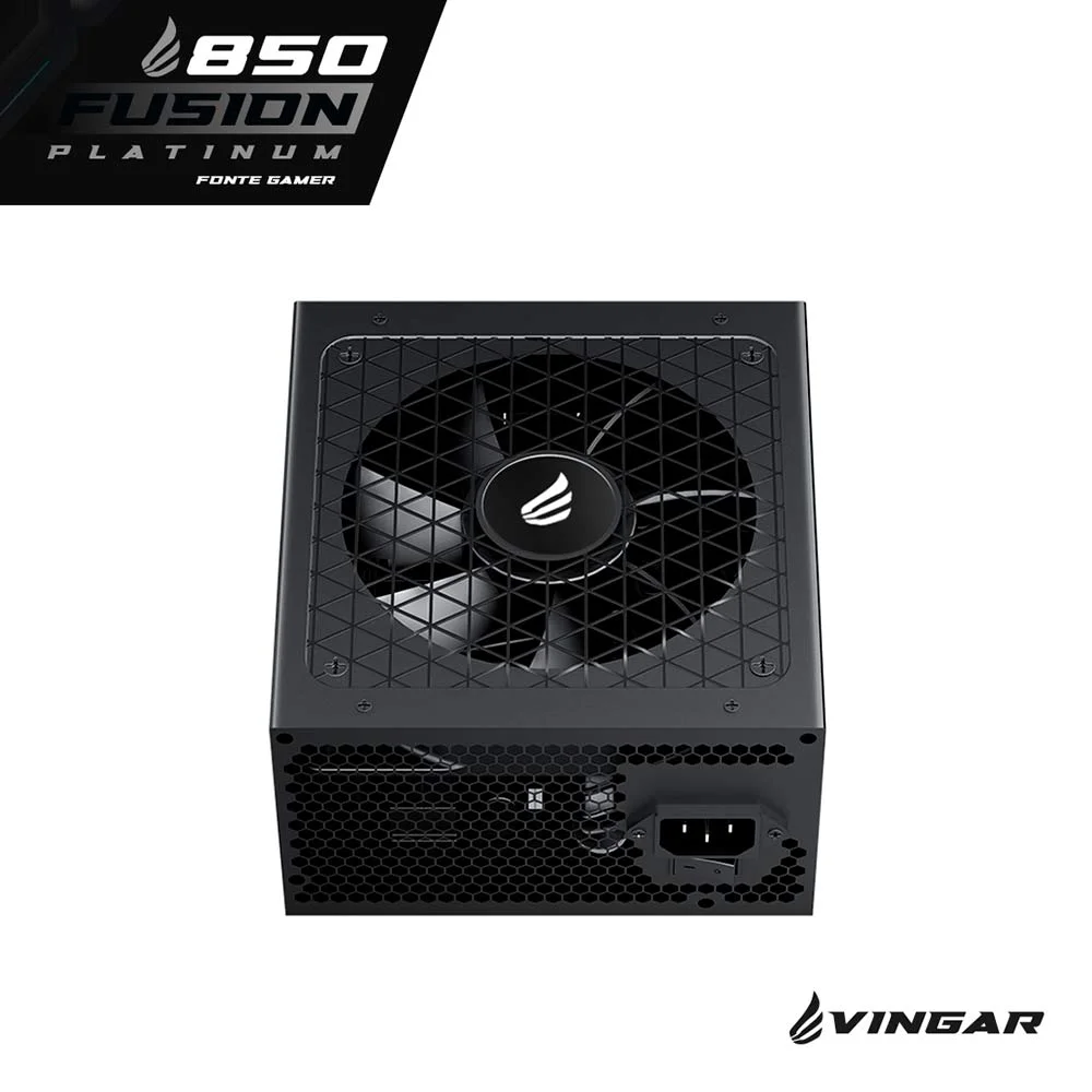 Imagem 5 de 5 do produto Fonte Gamer Vingar Fusion 850w Platinum, 850w, Teclab Extreme, Modular, Pfc Ativo, Com Cabo, Preto