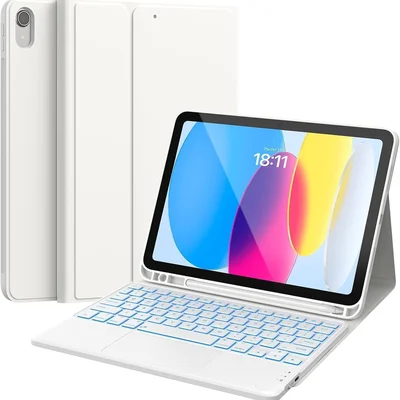 Capa Com Teclado Compativel Ipad (a16) 11ª/10ª Geração 11 " 2025/10.9 " 2022, Teclado Destacável Retroil