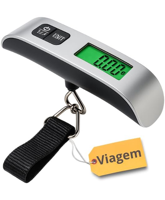 Balança Digital Portátil De Mão - Alta Precisão Até 50kg Com Visor Digital, Compacta E Resistente Para Bagagens De Viage