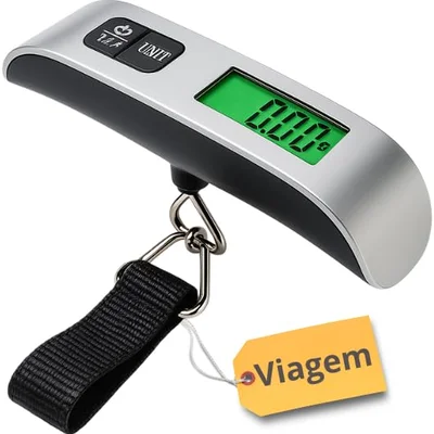 Balança Digital Portátil De Mão - Alta Precisão Até 50kg Com Visor Digital, Compacta E Resistente Para Bagagens De Viage