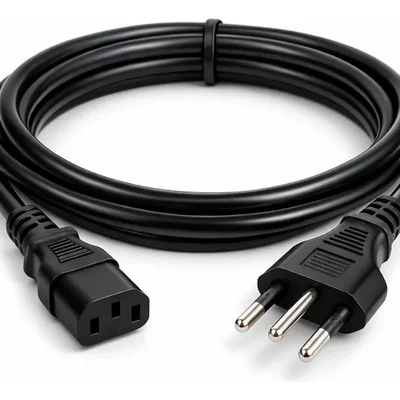 Cabo De Força Energia Tripolar P/ Fonte Monitor Computador