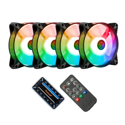 Kit 4 Fans Tgt Humber ARGB 4x120mm Com Controladora Preto - Tgt-hr4-bk01