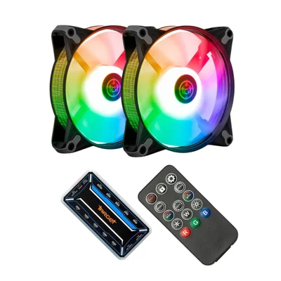 Kit 2 Fans Tgt Humber ARGB 2x120mm Com Controladora Preto - Tgt-hr2-bk01