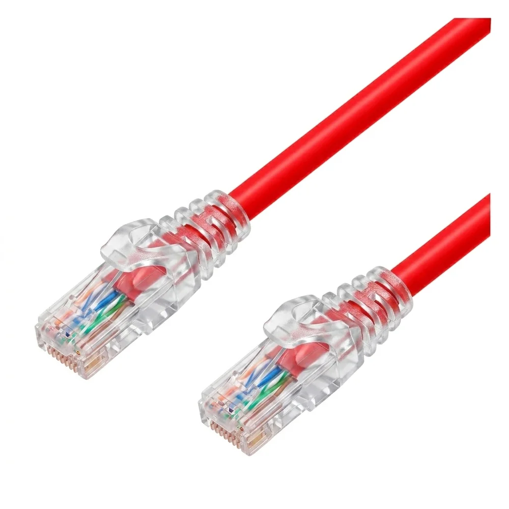 Imagem 2 de 4 do produto Cabo De Rede Efacini Vermelho Cat6 Ef-connect 100% Cobre, Anatel 3 Metros