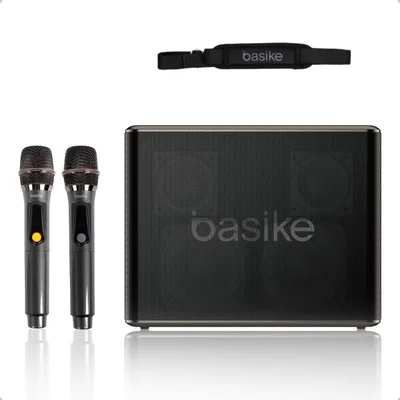 Karaoke System Bluetooth Caixa De Som Com Microfones Sem Fio