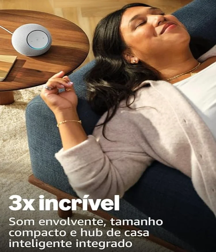 Imagem 4 de 5 do produto Caixa De Som Portátil Echo Dot Max Alexa Casa Inteligente Wireless Bluetooth