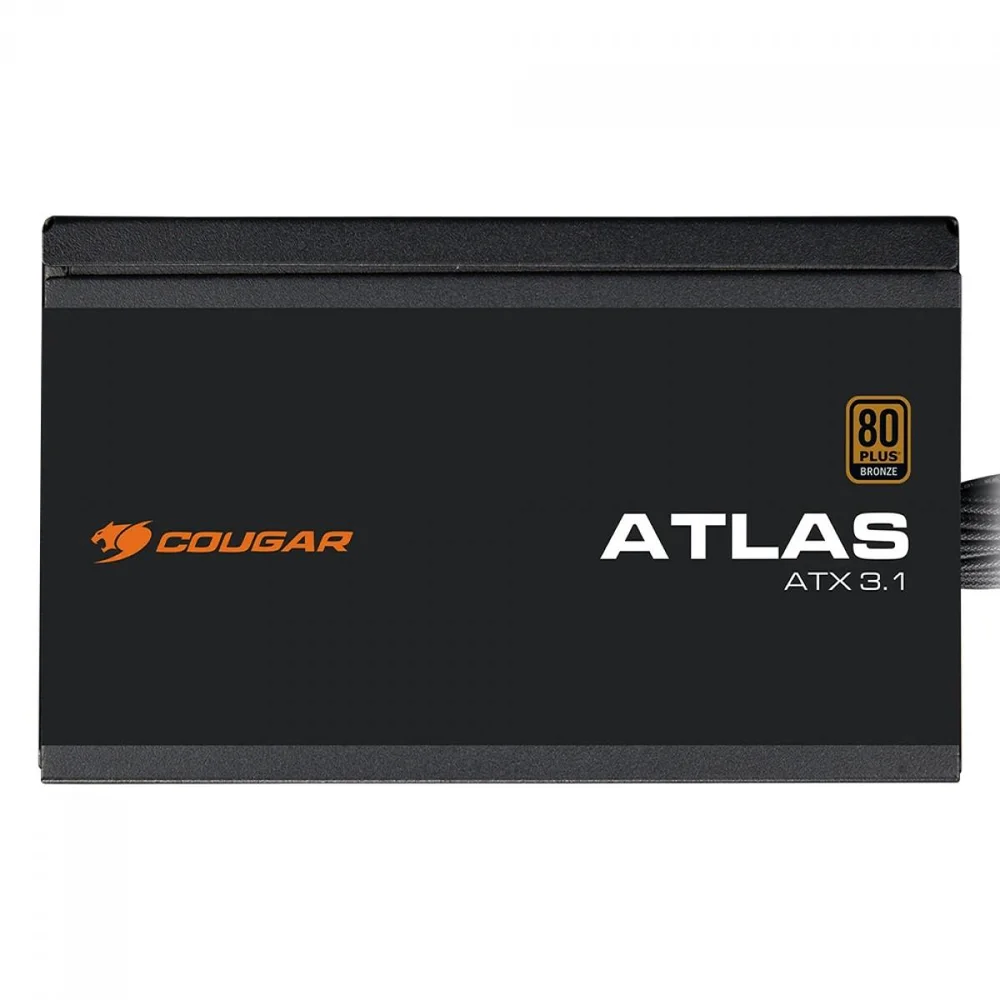 Imagem 2 de 5 do produto Fonte Cougar Atlas 650w, 80 Plus Bronze, Pfc Ativo, Atx 3.1, Preto, 31aa065001p01