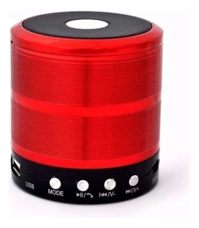 Mini Caixa De Som Speaker Portátil Bluetooth - Cores Variadas - Vermelho