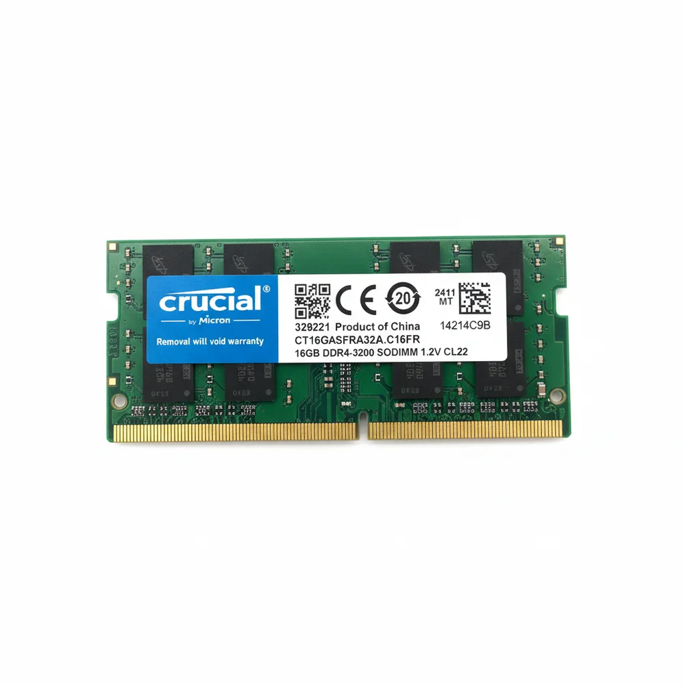 Imagem 5 de 5 do produto Memória Ram Crucial, 16gb, 3200mhz, Ddr4 - P/notebook - Ct16g4sfra32a
