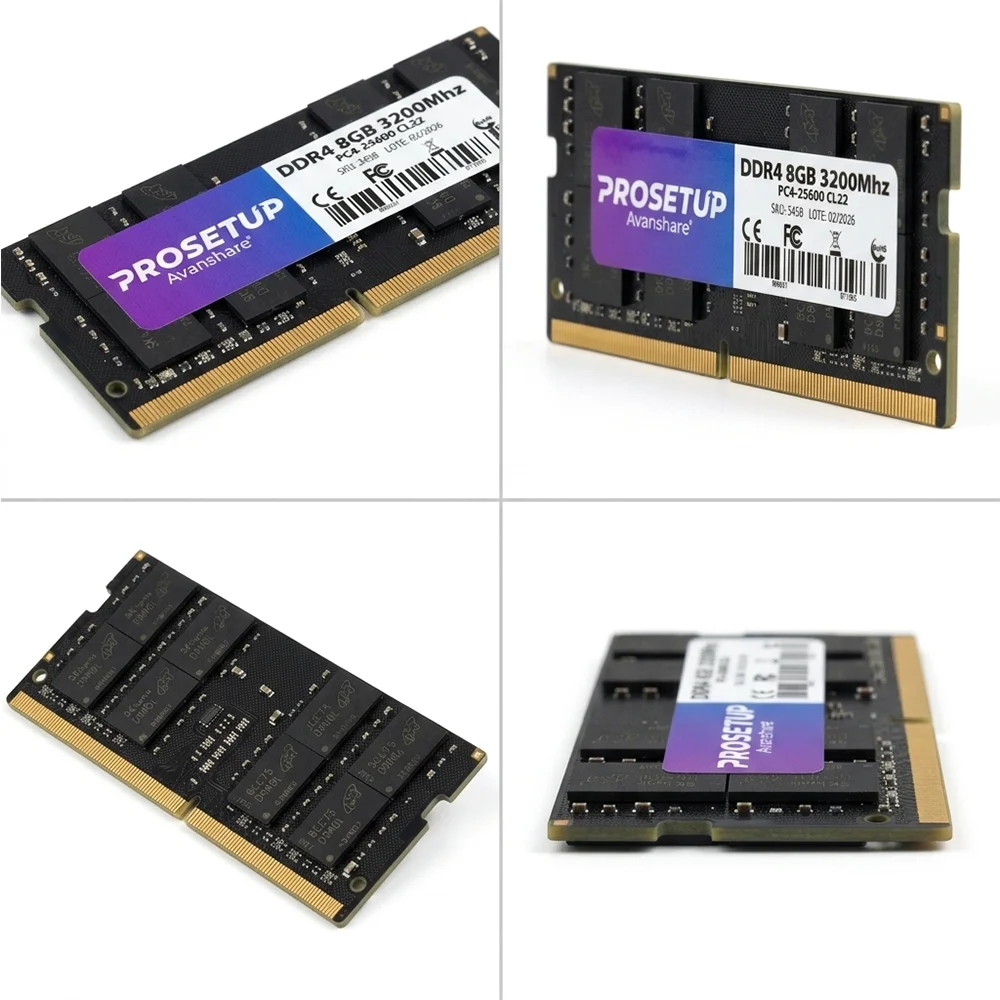 Memoria Para Notebook Ddr4 8GB 3200mhz Cl22 Prosetup Avanshare Memoria Para Notebook Ddr4 8GB 3200mhz Cl22 Prosetup Avanshare