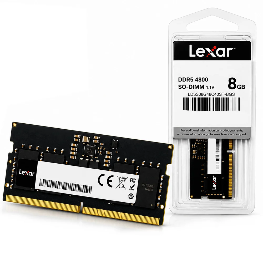 Memória Para Notebook 8GB Lexar, Ddr5, 4800mhz, Cl40 - Ld5s08g48c40st-bgs
