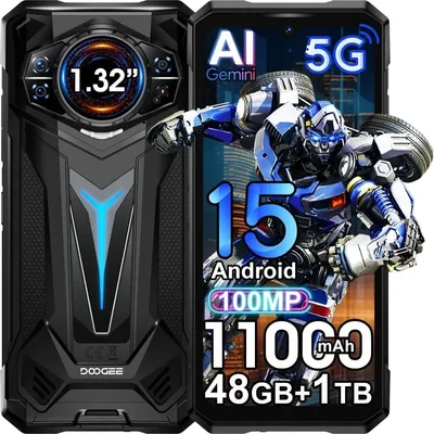 Smartphone Doogee S200 Ultra 5g Bateria 11000mah 48GB Ram 1TB De Memória Preto