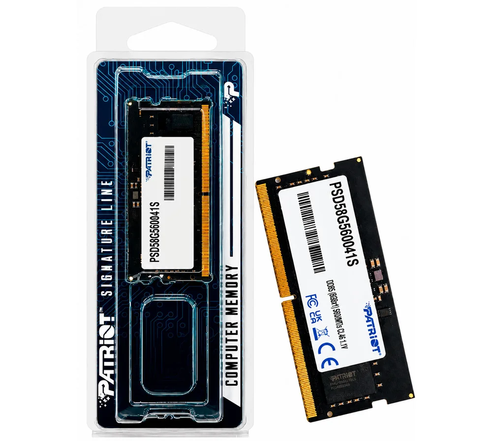 Placa de vídeo Patriot DDR5-5600 1x8GB SO-DIMM — foto 1 de 3