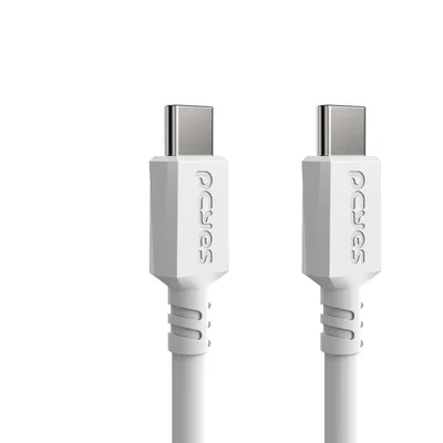 Cabo Para Celular Carregamento Usb Tipo-c Para Usb Tipo-c 2.0 - Branco - 1 Metro - Pucb-01