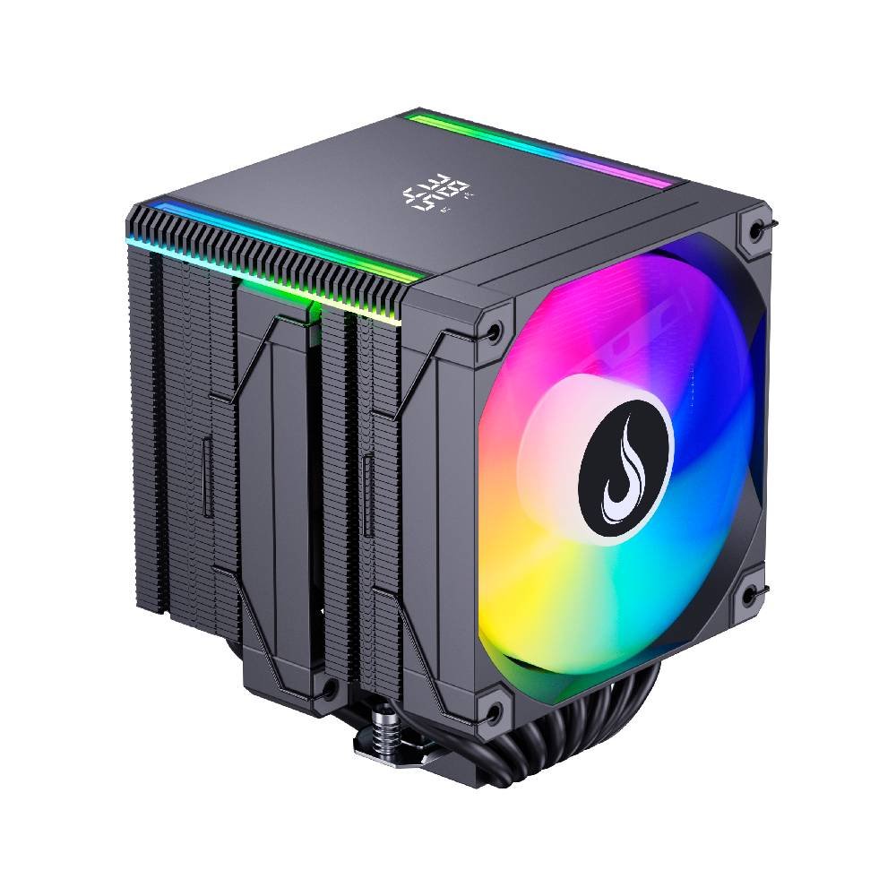 Air Cooler Gamer Rise Mode Temp 8 Black ARGB AMD e Intel 120mm Preto RM ACT8 ARGB B