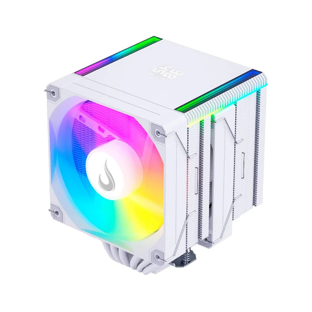 Imagem 3 de 5 do produto Air Cooler Gamer Rise Mode Temp 6 Pro White ARGB AMD e Intel 120mm Branco - RM-ACT6P-ARGB-W