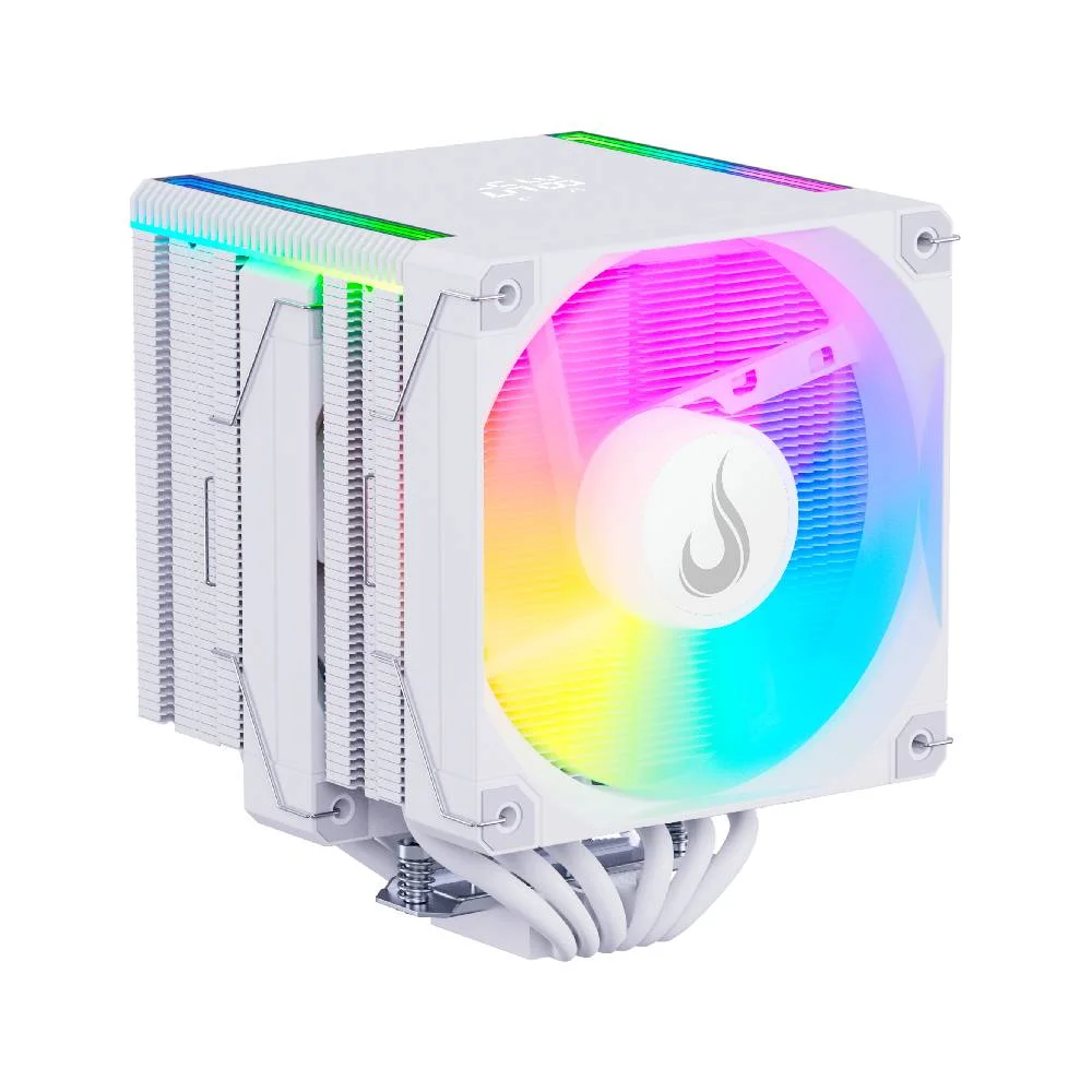 Imagem 5 de 5 do produto Air Cooler Gamer Rise Mode Temp 6 Pro White ARGB AMD e Intel 120mm Branco - RM-ACT6P-ARGB-W