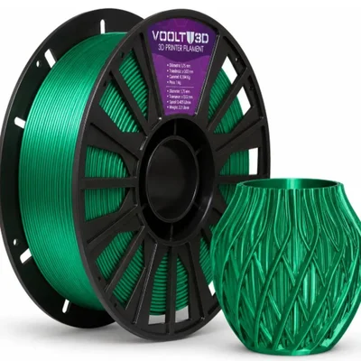 Filamento Impressora 3d Pla Verde 1kg V-Silk Voolt 3d