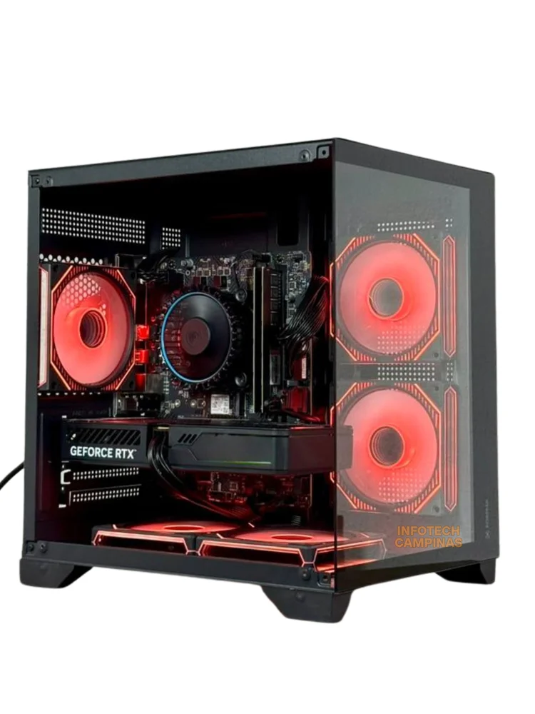 PC Gamer Infotech Intel Core i5 12400f, RTX 5050 8GB, 16gb Ddr4, SSD 512gb Nvme, Gabinete 5 Fans RGB Preto, Fonte 600w - view 2