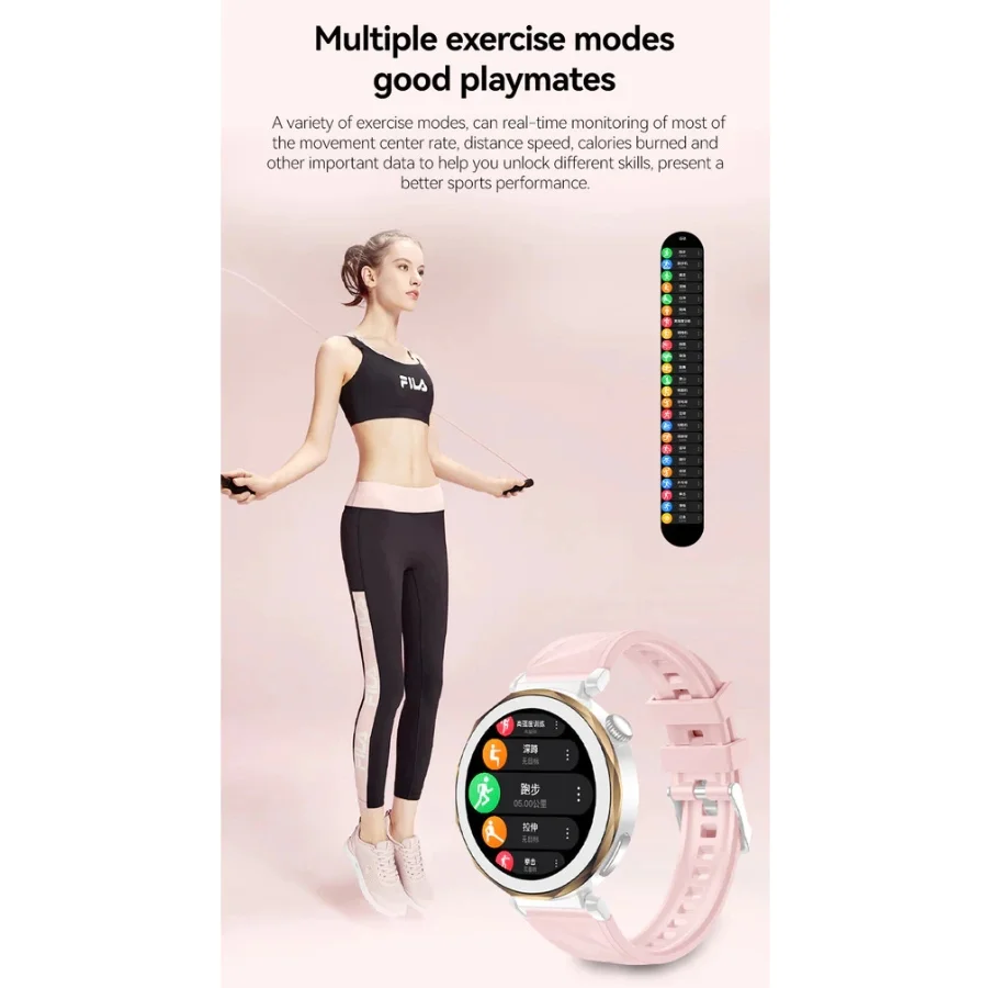 Imagem 5 de 5 do produto Smartwatch Bluetooth Feminino Mini Rosa Tela De 1,27" Hd