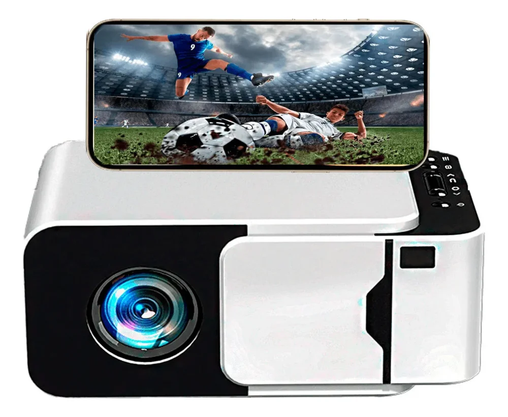 Projetor Smart T6 Mini Android 13 Wi-fi Dual Band Hd 720p Compatível Com Full Hd, 2k E 4k
