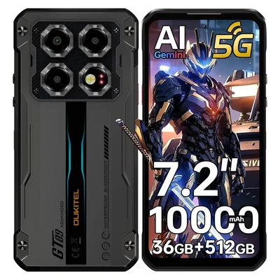 Smartphone Oukitel Wp60 5g Nfc Bateria 10.000mah 36gb Ram 512gb Camera Visão Noturna Preto