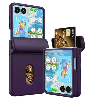 Capa Porta Cartão Samsung Galaxy Z Flip 7 Cor:roxo