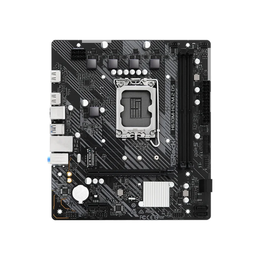 Placa Mãe Asrock H610m-h2/m.2 D5 LGA 1700 2xDDR5 Chipset Intel H610 Matx