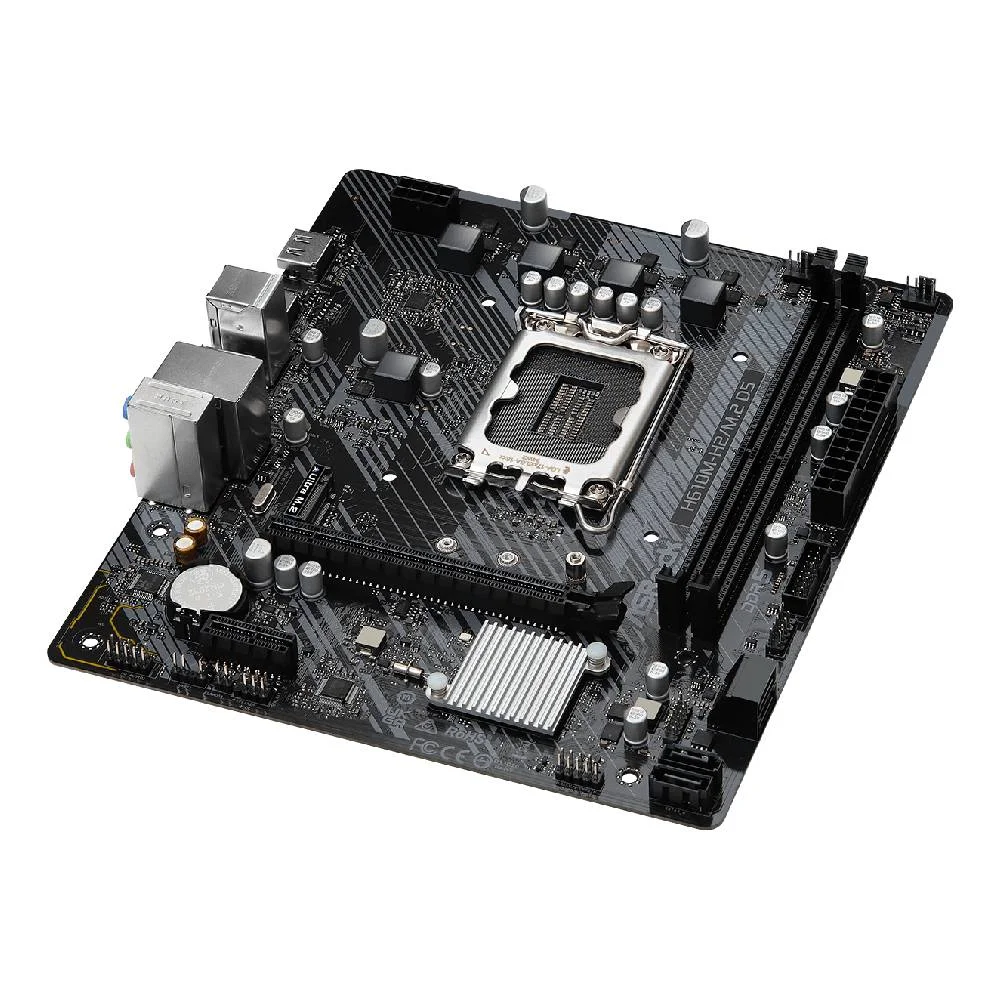 Imagem 3 de 5 do produto Placa Mãe Asrock H610m-h2/m.2 D5 LGA  1700 2xDDR5 Chipset Intel H610 Matx