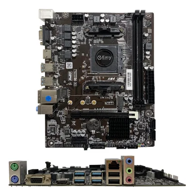 Placa-mãe Easy A520, Socket Amd Am4, M-atx, Ddr4, Chipset Amd A520