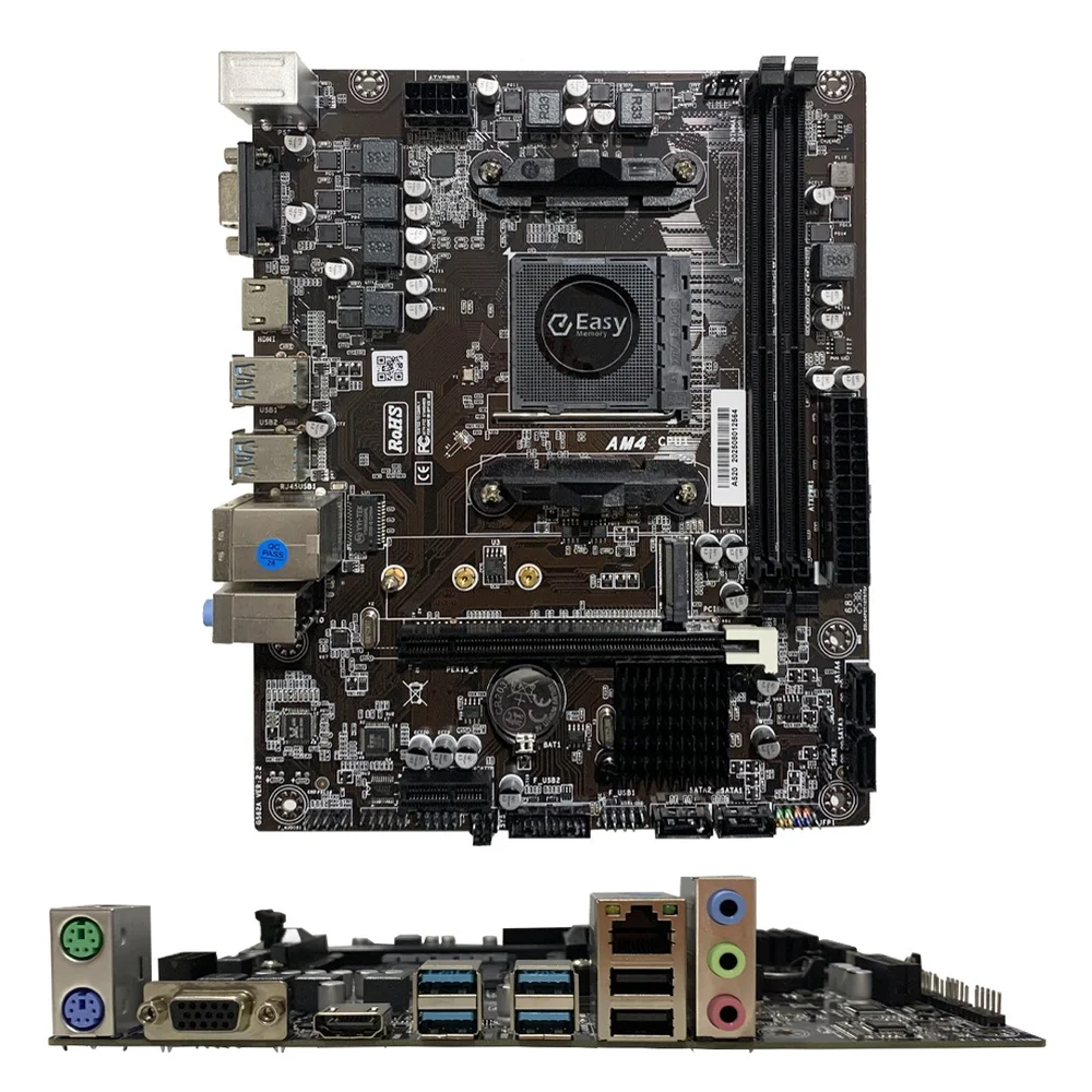 Placa-mãe Easy A520, Socket Amd Am4, M-atx, Ddr4, Chipset Amd A520