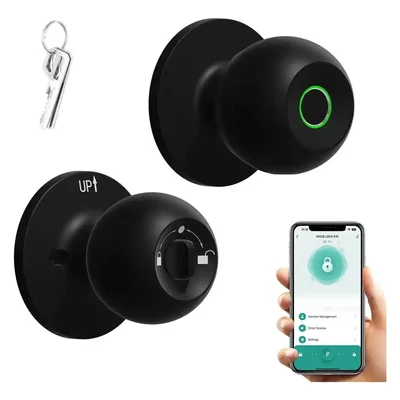 Fechadura De Porta Com Impressão Digital Maçaneta Inteligente 3 Em 1 Aplicativo Biometria Chave