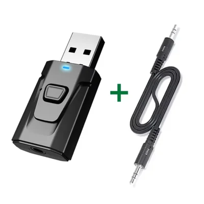 Adaptador Bluetooth tv 5.4 Usb Transmissor E Receptor Áudio Aux 3.5mm Para Tv Car Som