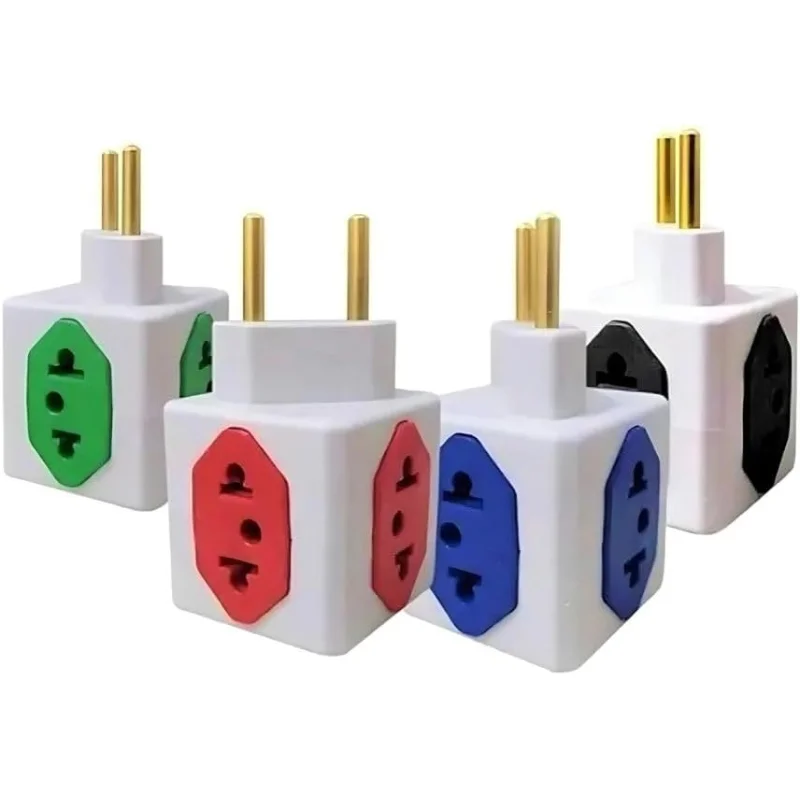 Adaptador Benjamin Cubo De Tomada Com 3 Entrada 10a E 1 Entrada 20a Plug Padrão 3 Pinos Antigo Bivolt