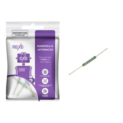 4x Sensor Magnético Reed Switch Ampola Dourado - Roxo