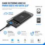 Case para HD SSD 2,5" SATA USB 3.0 Transparente 5Gbps Compatível com SSD e HD Notebook Plug & Play