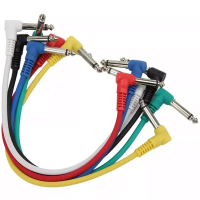 Cabo Pedal De Efeitos Redução De Ruído Blindado 30cm 6 Peças