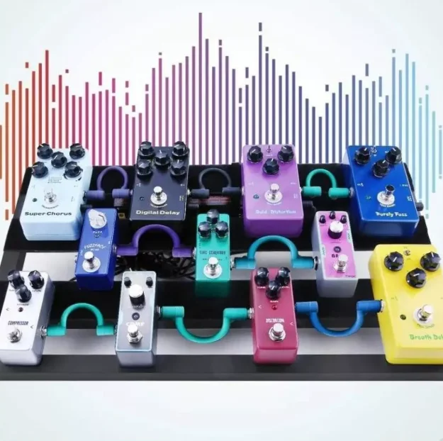 Imagem 2 de 4 do produto Cabo Pedal De Efeitos Redução De Ruído Blindado 30cm 6 Peças