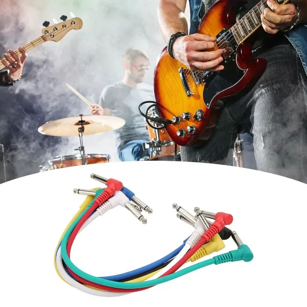 Imagem 4 de 4 do produto Cabo Pedal De Efeitos Redução De Ruído Blindado 30cm 6 Peças