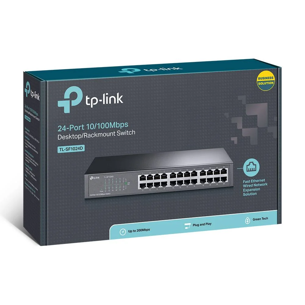 Imagem 3 de 5 do produto Switch Tp-link 24 Portas 10/100mbps Rack - Tl-sf1024d