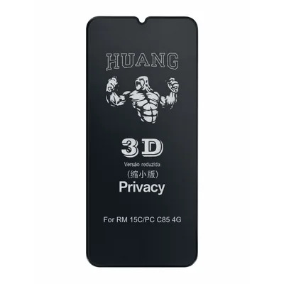 Película De Vidro 360° Privacidade Total Compatível Com Xiaomi Redmi 15c / Poco C85 4g Premium Anti Espião 9h Proteção