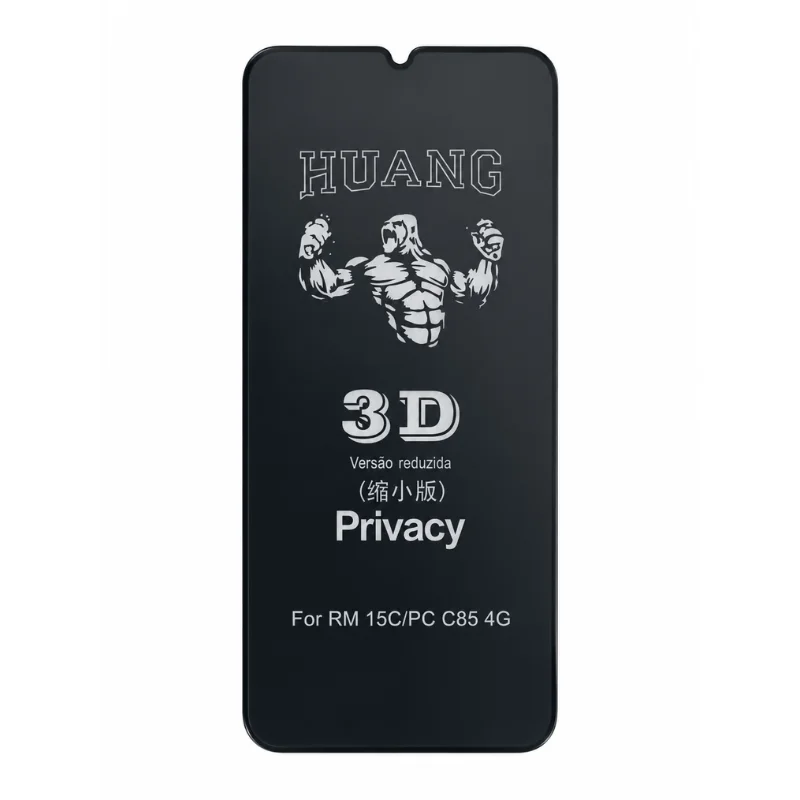 Película De Vidro 360° Privacidade Total Compatível Com Xiaomi Redmi 15c / Poco C85 4g Premium Anti Espião 9h Proteção