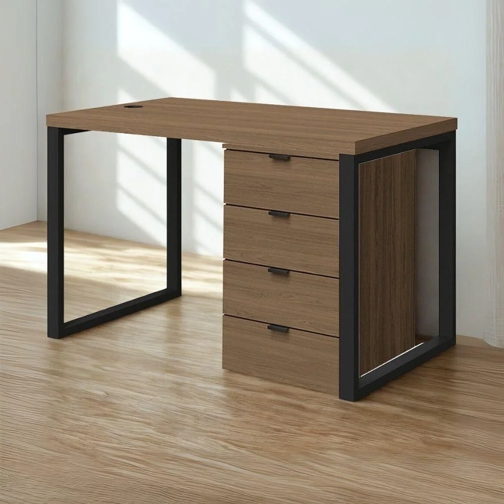 Imagem 3 de 5 do produto Mesa Escritorio 120 Cm E Gaveteiro 4 Gavetas Frame Kappesberg Munique