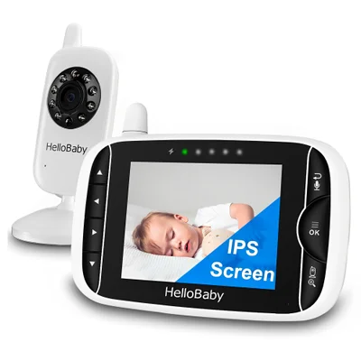 Babá Eletrônica Hellobaby Hb32 Monitor Bebê 3.2" Branco