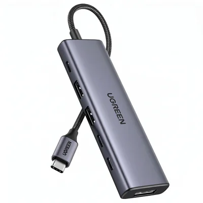 Hub Usb-c Ugreen 6 Em 1 Dp 4k 60hz Pd 100w 10gbps Macbook
