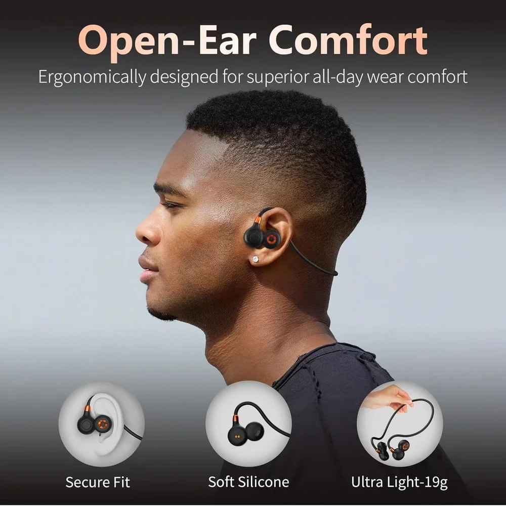 Imagem 3 de 5 do produto Fones Ortizan I10 Open Ear Bluetooth 5.3 Sem Fio Esportivo