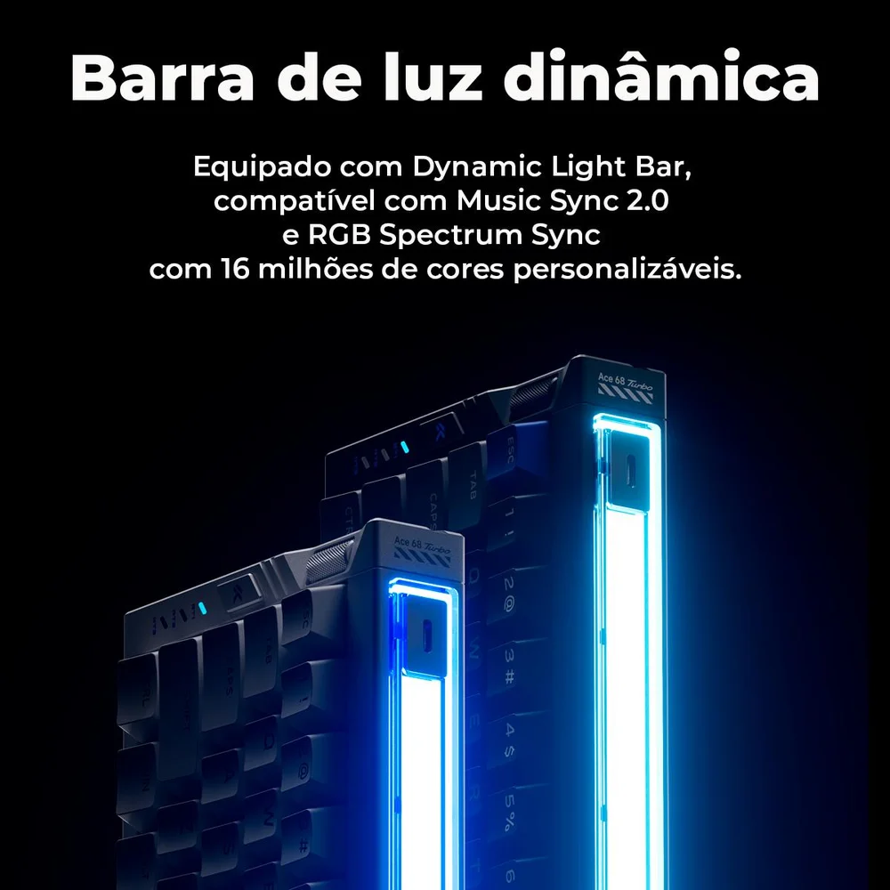 Imagem 4 de 5 do produto Teclado Gamer Mchose Ace 68 Turbo Hall Effect Baixa Latência