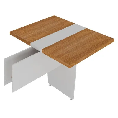 Mesa Modular Y37mc637 Moderno Mdp 83.1cm Freijo Branco Artany